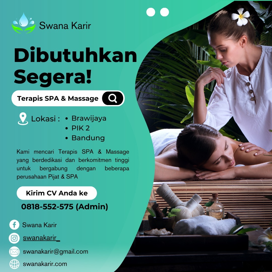 Bergabunglah dengan Tim Kami sebagai Terapis SPA & Massage!